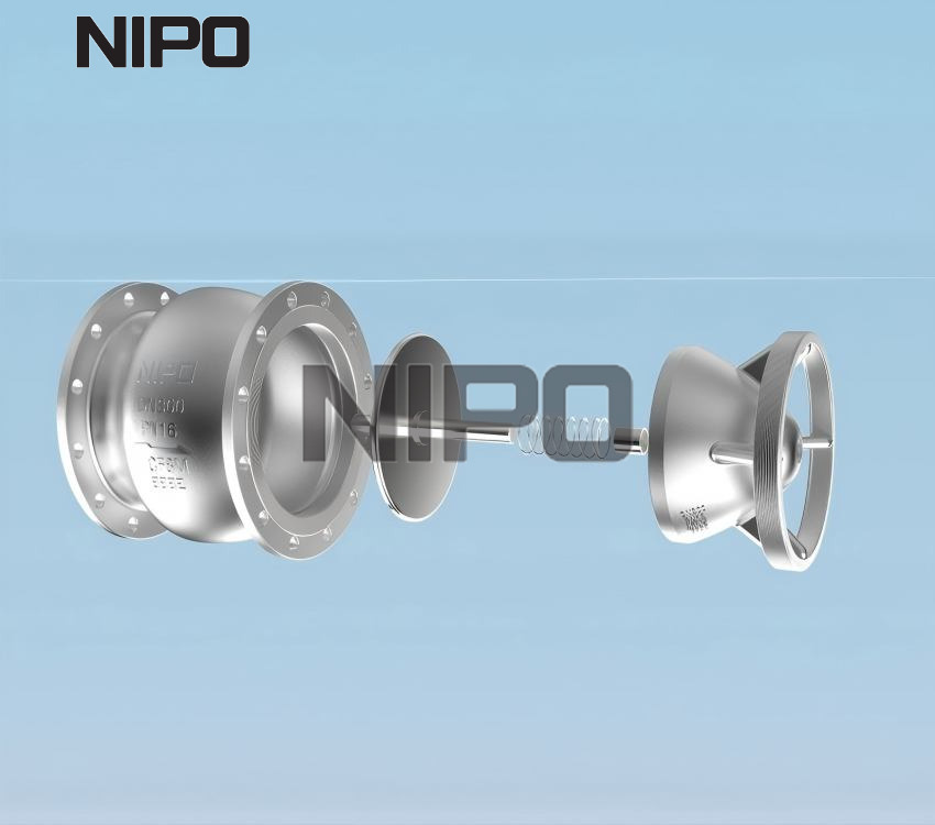 صمام فحص التدفق المحوري ذو الضغط المنخفض، تصميم انسيابي