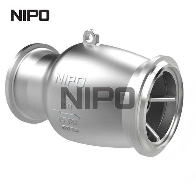 اللحام بعقب الفولاذ الكربوني ينتهي بصمام فحص التدفق المحوري 