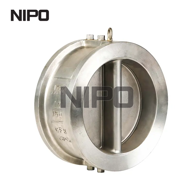 صمام فحص التأرجح ذو القرص المزدوج من نوع الرقاقة