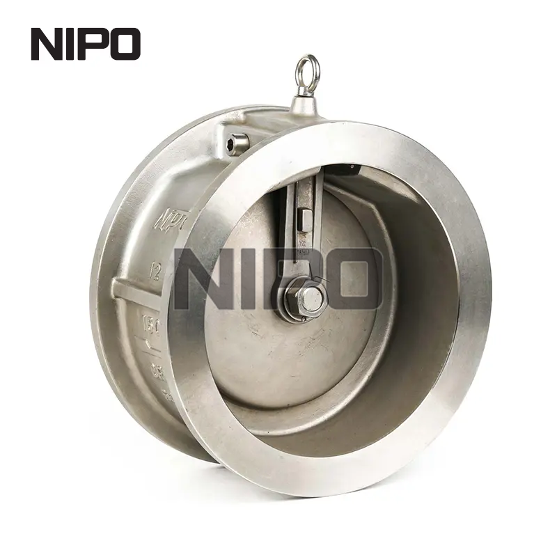 صمام فحص التأرجح ذو القرص الواحد من نوع الرقاقة سلسلة طويلة (جسم الصب