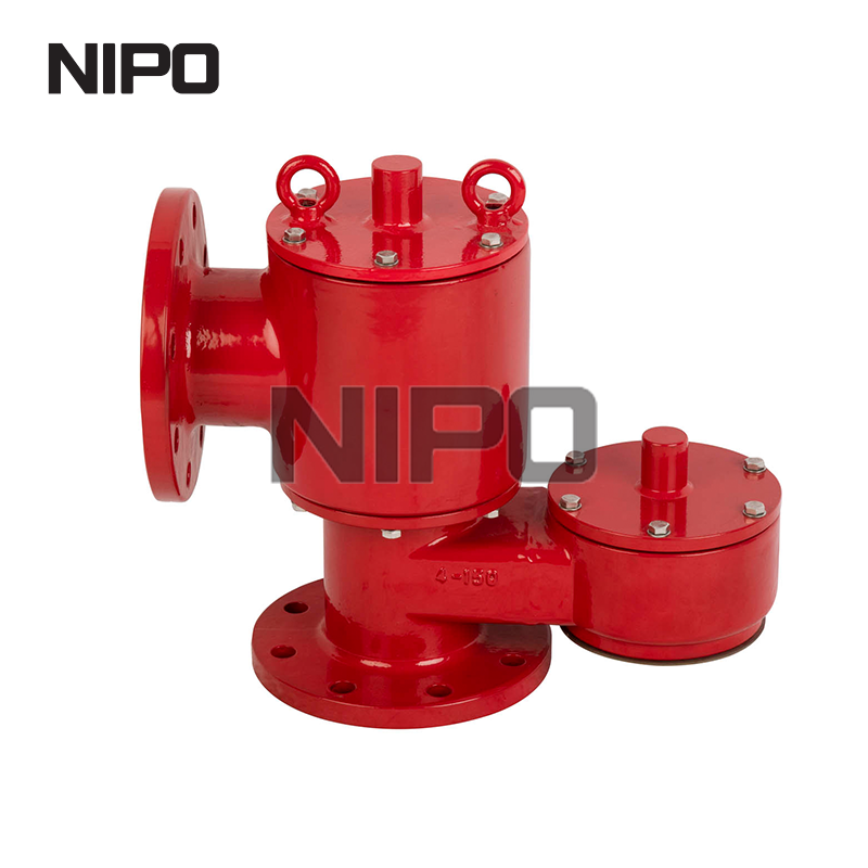 صمام تنفيس لتخفيف الضغط مع وجود أنبوب بعيدًا