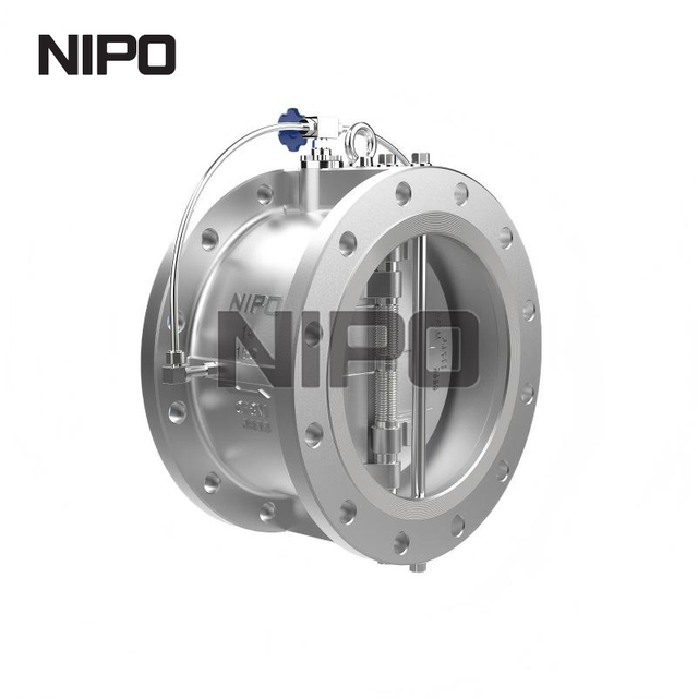 صمام فحص مزدوج اللوحة من نوع شفة مع جهاز تخميد